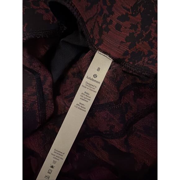 Lululemon Define Jacket Scatter Blossom Jacquard Garnet Black Size 8 - Picture 5 of 6